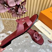 Louis Vuitton LV Isola Flat Mule Red Wine - 5