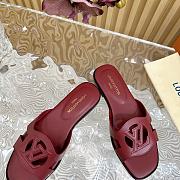 Louis Vuitton LV Isola Flat Mule Red Wine - 4