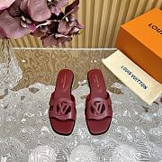 Louis Vuitton LV Isola Flat Mule Red Wine - 3
