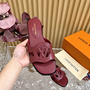 Louis Vuitton LV Isola Flat Mule Red Wine - 2