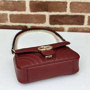 Gucci GG Marmont Mini Shoulder Bag Red Wine 22x13x6cm - 5