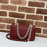 Gucci GG Marmont Mini Shoulder Bag Red Wine 22x13x6cm - 2