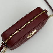 Gucci GG Marmont Small Shoulder Bag Red Wine 24x13x7cm - 6