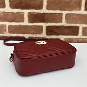 Gucci GG Marmont Small Shoulder Bag Red Wine 24x13x7cm - 3