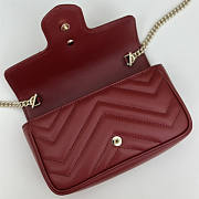 Gucci GG Marmont Super Mini Bag Red Wine 16.5x10x4.5cm - 3