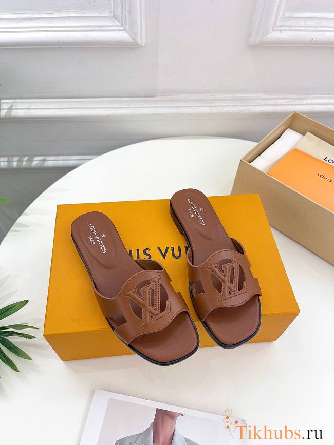 Louis Vuitton LV Isola Flat Mule Brown - 1