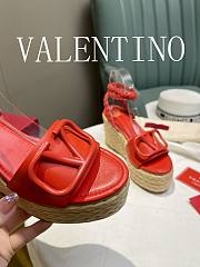 Valentino Garavani Red Vlogo Wedge Sandal 9cm - 5