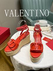 Valentino Garavani Red Vlogo Wedge Sandal 9cm - 4