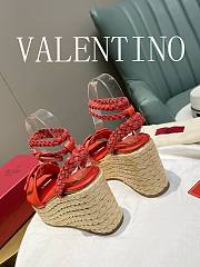 Valentino Garavani Red Vlogo Wedge Sandal 9cm - 3