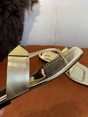 Valentino Garavani Rockstud Flat Sandals Gold - 2