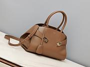 Ferragamo Brown Hug Leather Handbag 31.5x19x22cm - 6