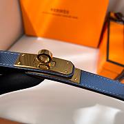 Hermes Kelly Belt in Blue Brighton 1.8cm - 4