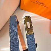 Hermes Kelly Belt in Blue Brighton 1.8cm - 2