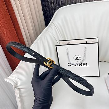 Chanel Black Gold Belt 2cm