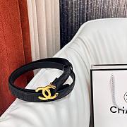 Chanel Black Gold Belt 2cm - 3