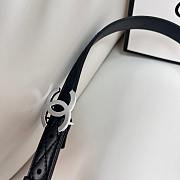 Chanel Black Silver Belt 2cm - 4