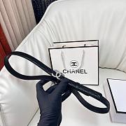 Chanel Black Silver Belt 2cm - 3