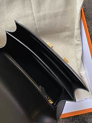 Hermes Epsom Leather Gold Lock Bag In Black 19 cm - 3