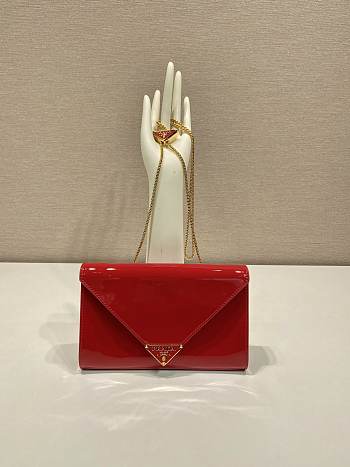 Prada Patent Leather Mini Bag Red 20x11.5cm
