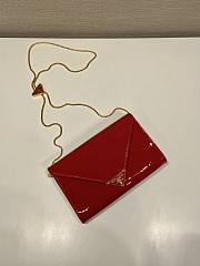 Prada Patent Leather Mini Bag Red 20x11.5cm - 5