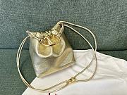 Valentino Vlogo Pouf Metallic Leather Mini Bucket Bag 20x17x8cm - 3