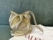 Valentino Vlogo Pouf Metallic Leather Small Bucket Bag 23x19x14cm - 2