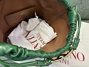 Valentino Vlogo Pouf Green Leather Small Bucket Bag 23x19x14cm - 6