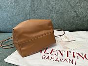 Valentino Vlogo Pouf Caramel Leather Small Bucket Bag 23x19x14cm - 4