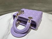 Dior Small Lady Bag Purple Gold 20cm - 2