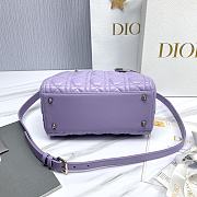 Dior Medium Lady Bag Purple Gold 24cm - 5