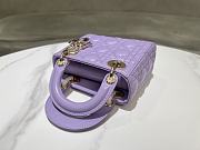 Dior Mini Lady Bag Purple Gold 17cm - 6