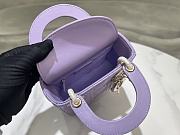 Dior Mini Lady Bag Purple Gold 17cm - 4