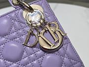 Dior Mini Lady Bag Purple Gold 17cm - 2