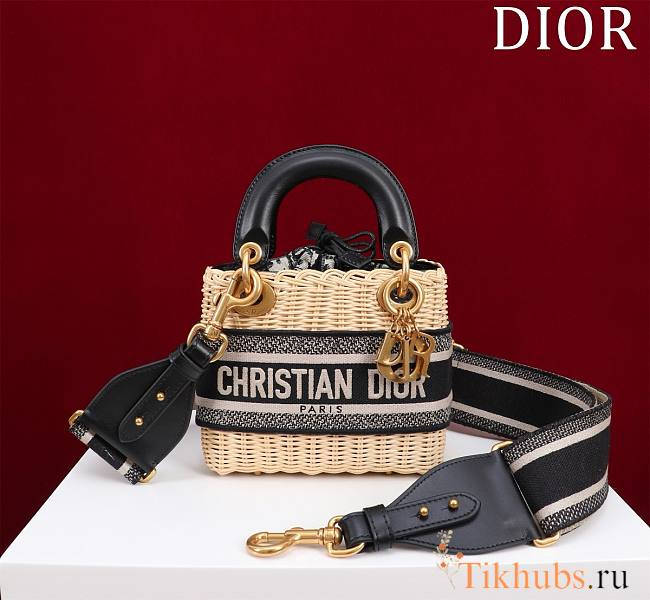 Dior Mini Lady Bag Wicker 17cm - 1