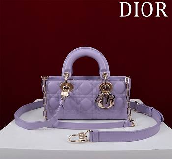 Dior Small Lady D-joy Bag Purple 22x12x6.5cm