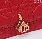 Dior Mini Miss Bag Cannage Lambskin Red 21 x 11.5 x 4.5 cm - 5