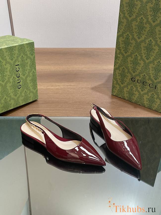 Gucci Signoria Ballet Flat Red Wine - 1