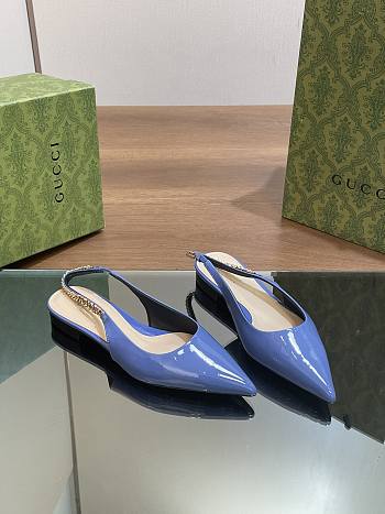 Gucci Signoria Ballet Flat Blue