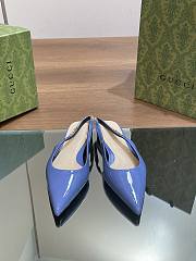 Gucci Signoria Ballet Flat Blue - 5