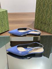 Gucci Signoria Ballet Flat Blue - 2