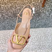 Valentino Garavani Roman Stud Pink Gold Flat - 3