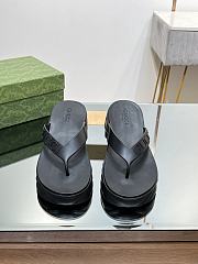 Gucci Black Logo Rubber Platform Sandal - 3