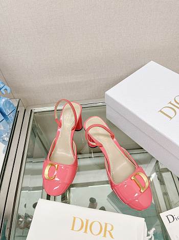 Dior C'est Slingback Pump Pink Patent Calfskin 8cm