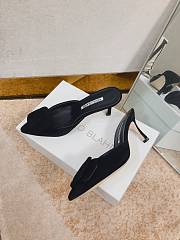 Manolo Blahnik Maysli Black Suede Slingback Pumps 7cm - 4