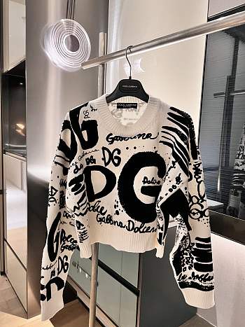 Dolce & Gabbana DG White Sweater