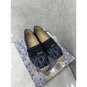 Dior Granville Espadrille Blue Embroidery Oblique Prints - 3