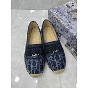 Dior Granville Espadrille Blue Embroidery Oblique Prints - 2