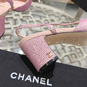 Chanel Slingbacks Pink & Black Heels 5cm - 3