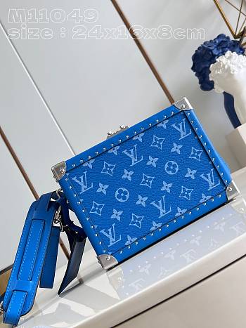 Louis Vuitton LV Clutch Box Bag Blue 24 x 16.5 x 8 cm
