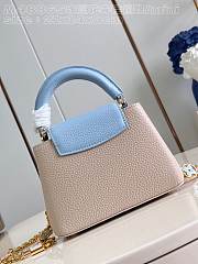 Louis Vuitton LV Mini Capucines Beige Blue Bag 21cm - 5
